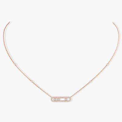 Collier Diamant Or Rose Baby Move Pavé