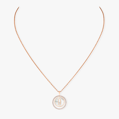 Collier Diamant Or Rose Collier Lucky Move PM Nacre Blanche