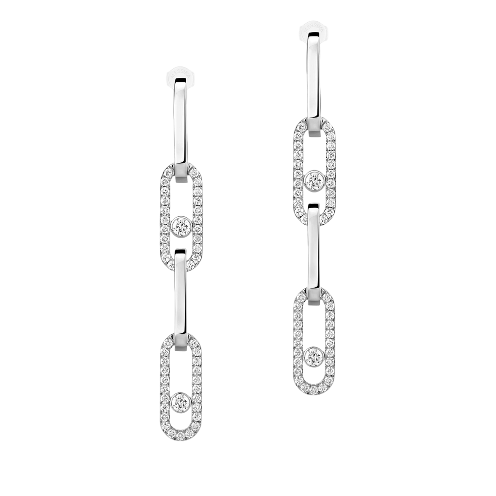 Boucles d'oreilles transformables Move Link Boucles d'oreilles Diamant Or Blanc