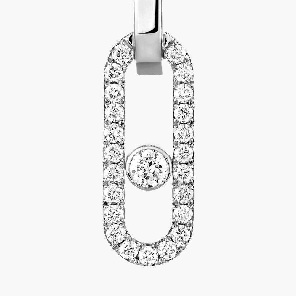 Boucles d'oreilles transformables Move Link Boucles d'oreilles Diamant Or Blanc