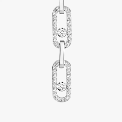 Pendantes Move Link Multi Boucles d'oreilles Diamant Or Blanc