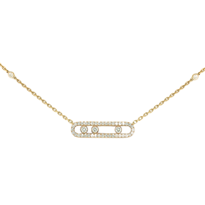 Baby Move Pavé Collier Diamant Or Jaune