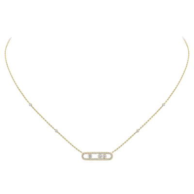 Baby Move Pavé Yellow Gold Diamond Necklace