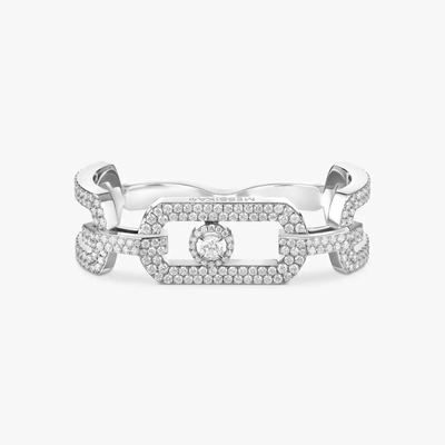 So Move 2 doigts Pavée Bague Diamant Or Blanc