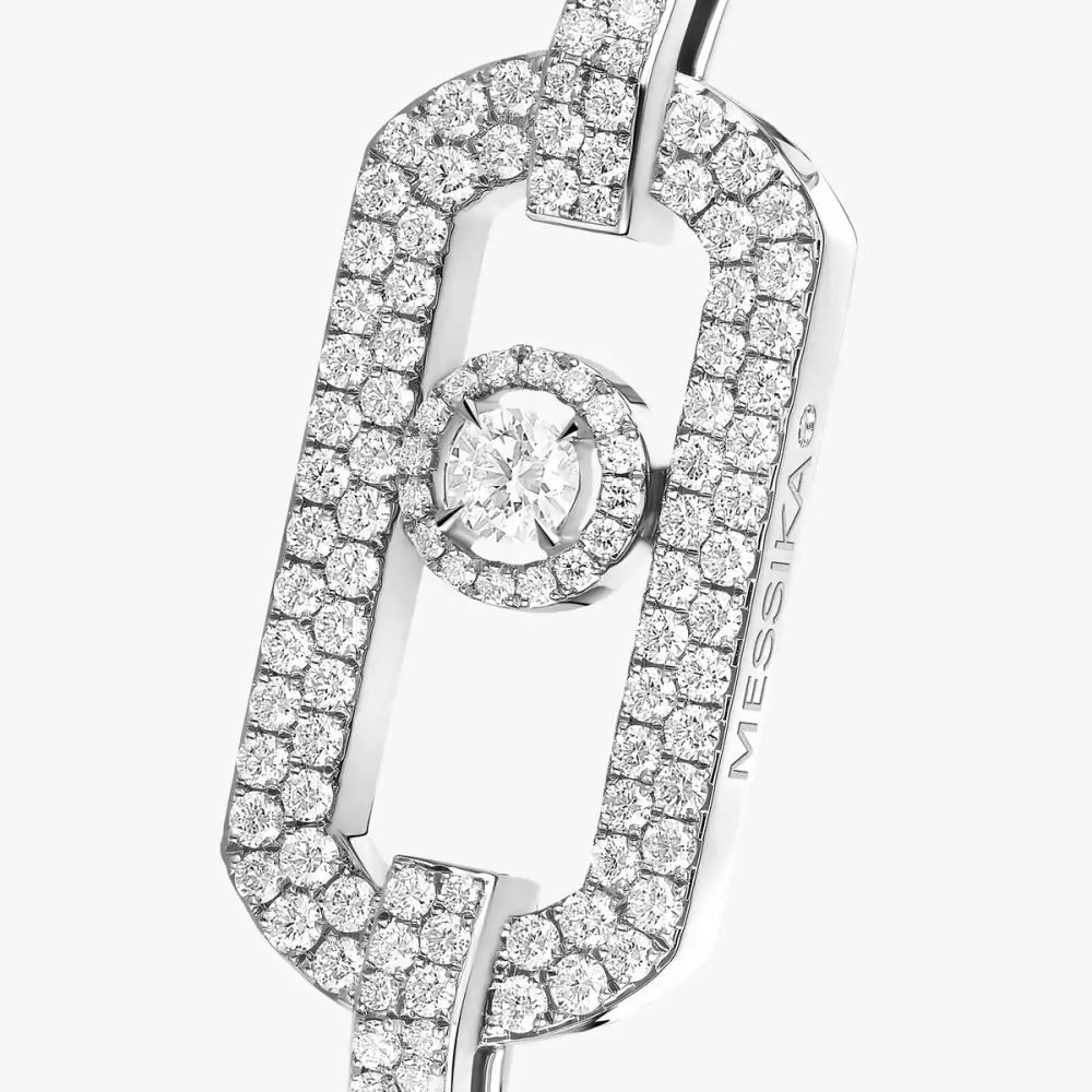 So Move 2 doigts Pavée Bague Diamant Or Blanc