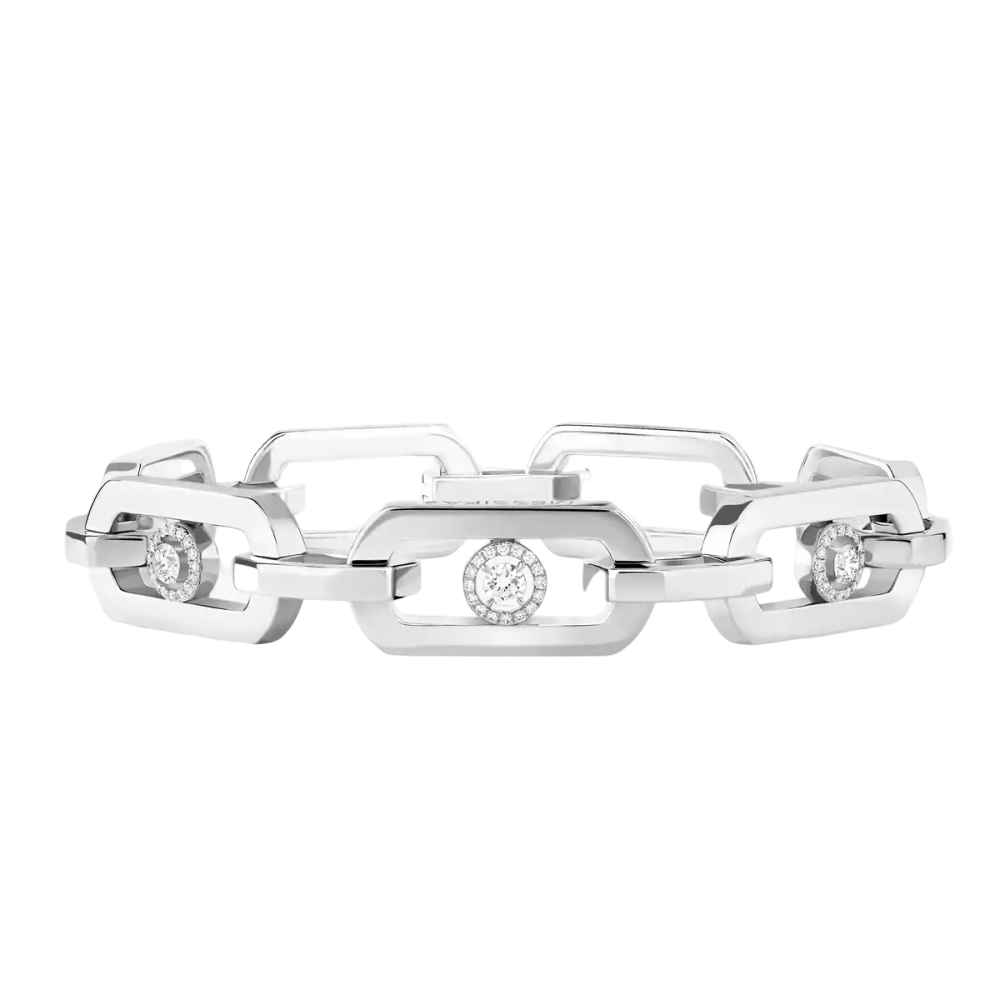 So Move XL Bracelet Diamant Or Blanc