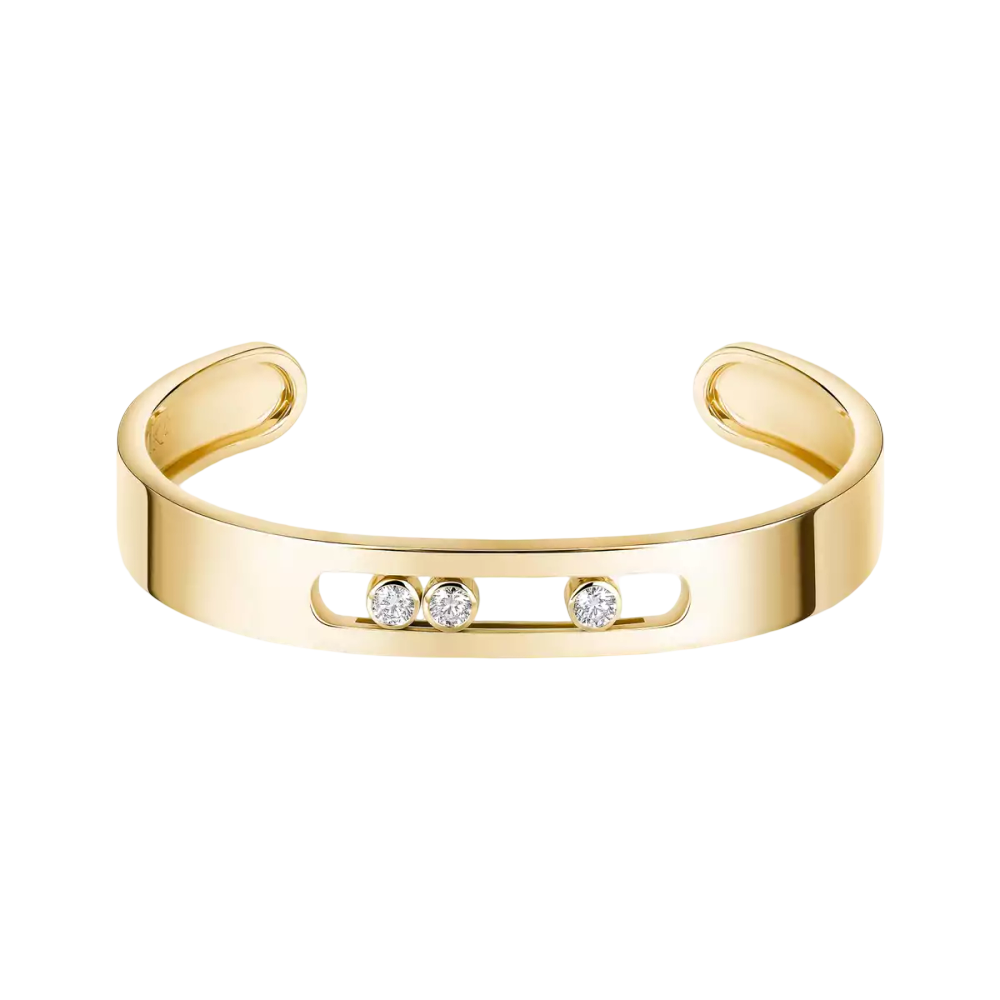 Bangle Move Joaillerie Grandes Tailles Bracelet Diamant Or Jaune