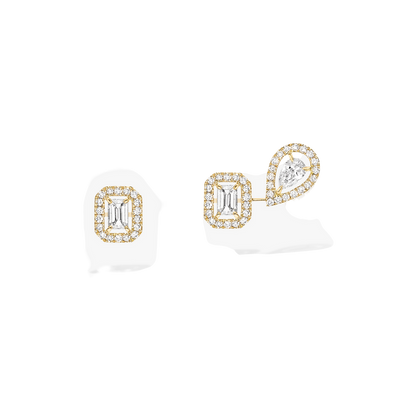 My Twin 1+2 0.10ct x3 Yellow Gold Diamond Earrings