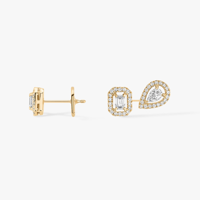 My Twin 1+2 0.10ct x3 Yellow Gold Diamond Earrings