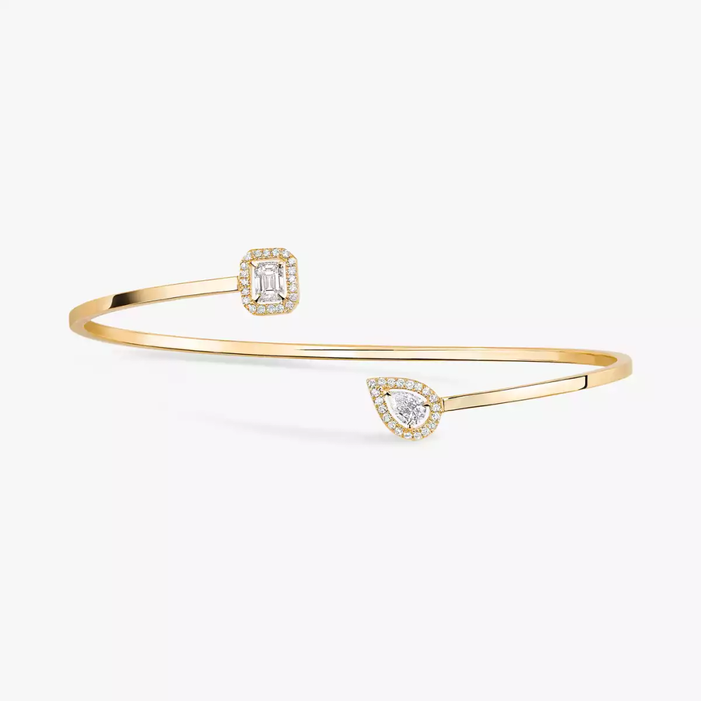 Jonc My Twin Toi & Moi 0,15ct Bracelet Diamant Or Jaune