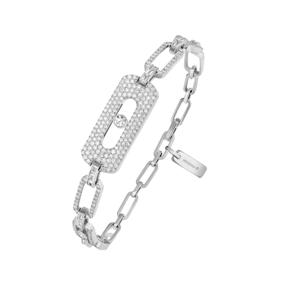 Bracelet Chaîne My Move Pavé Bracelet Diamant Or Blanc