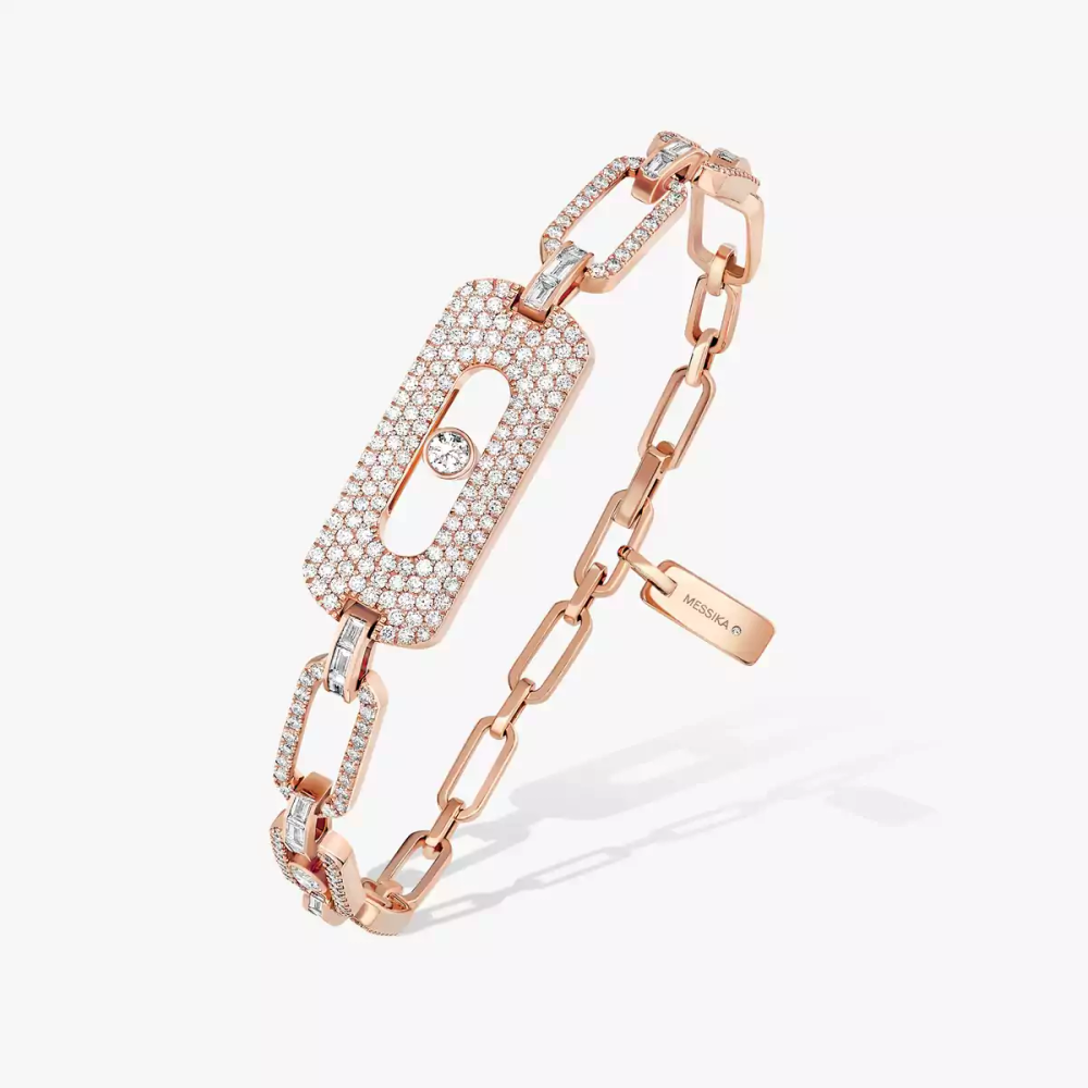 Bracelet Chaîne My Move Pavé Bracelet Diamant Or Blanc