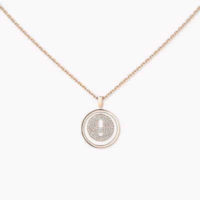Lucky Move PM Pavé Collier Diamant Or Rose