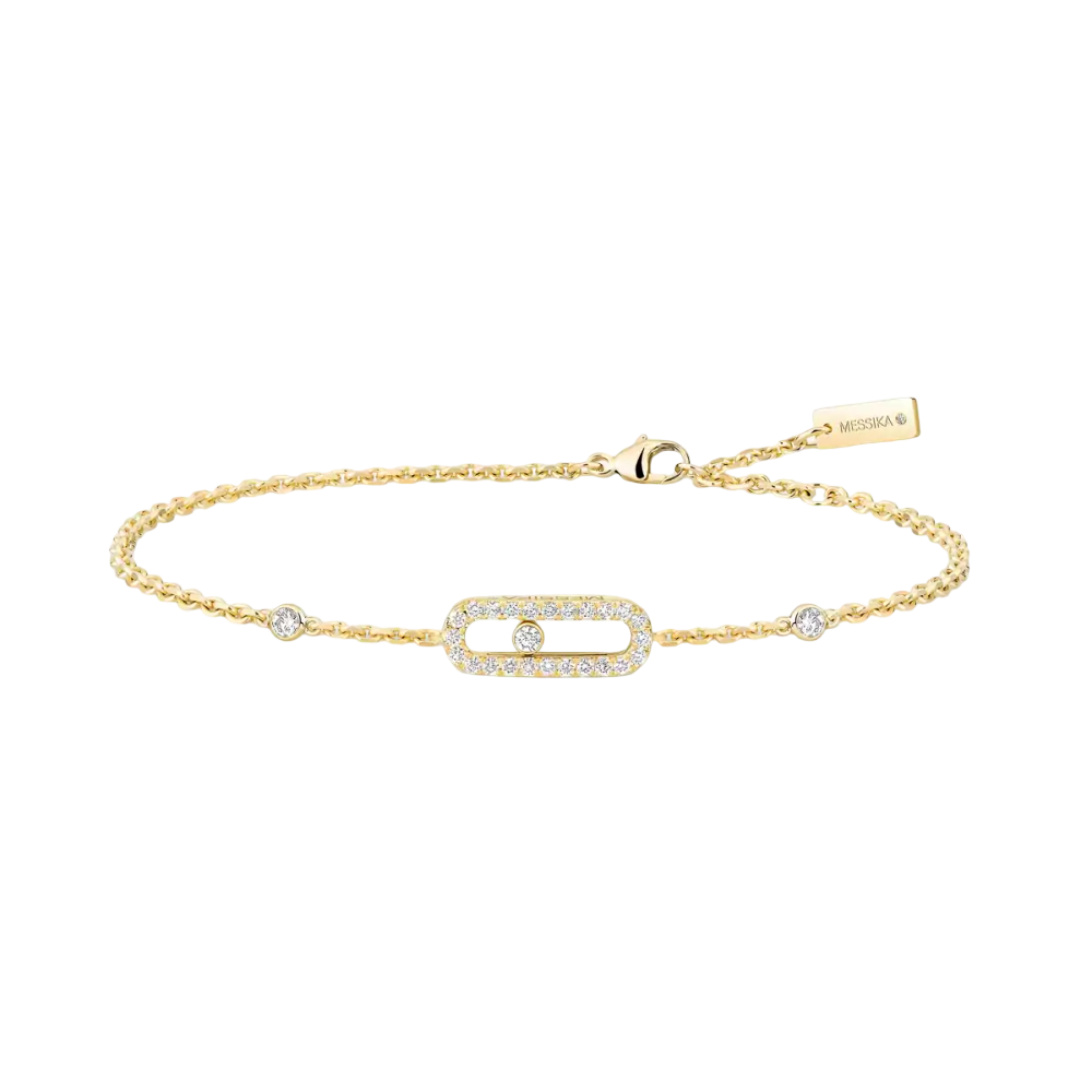 Move Uno Pavé Yellow Gold Diamond Bracelet