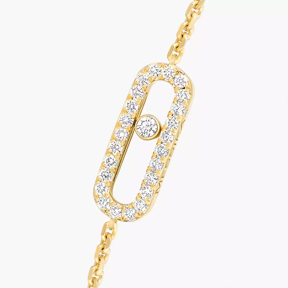 Move Uno Pavé Yellow Gold Diamond Bracelet