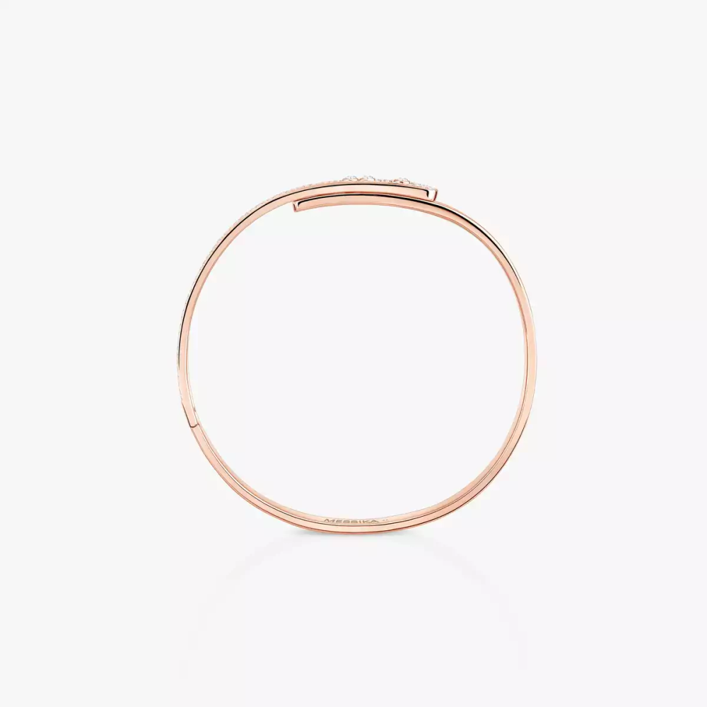 Bangle Move Noa PM Semi Pavé Bracelet Diamant Or Rose