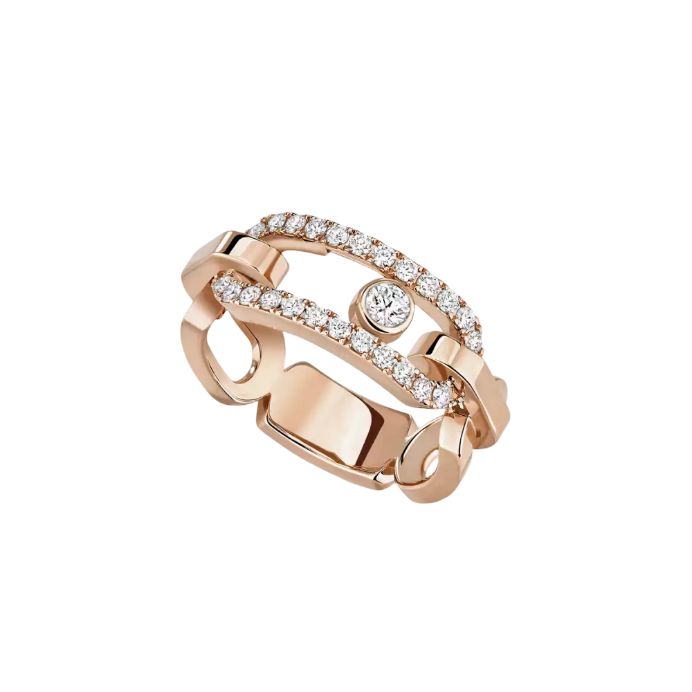 Move Link Bague Diamant Or Rose