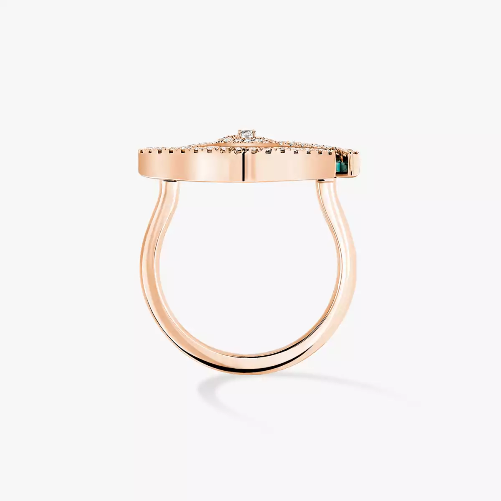 Lucky Eye Turquoise Bague Diamant Or Rose