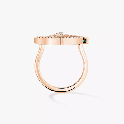 Lucky Eye Turquoise Bague Diamant Or Rose
