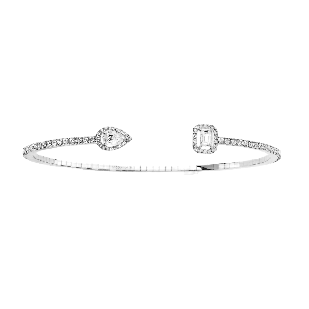 Bracelet Diamant Or Blanc My Twin Skinny 0,15ct x2