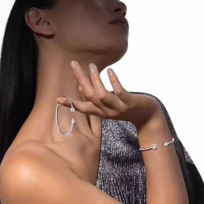 My Twin Skinny 0,15ct x2 Bracelet Diamant Or Blanc