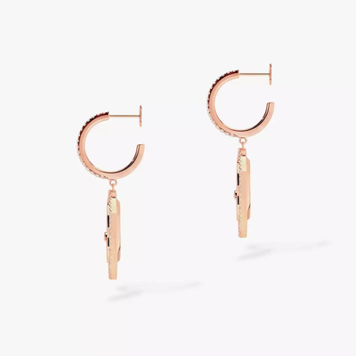Boucles d'oreilles nacre blanche Lucky Move PM Boucles d'oreilles Diamant Or Rose