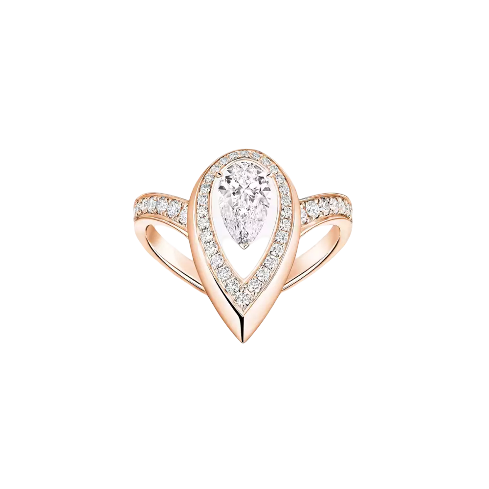 Fiery 0,50ct Bague Diamant Or Rose