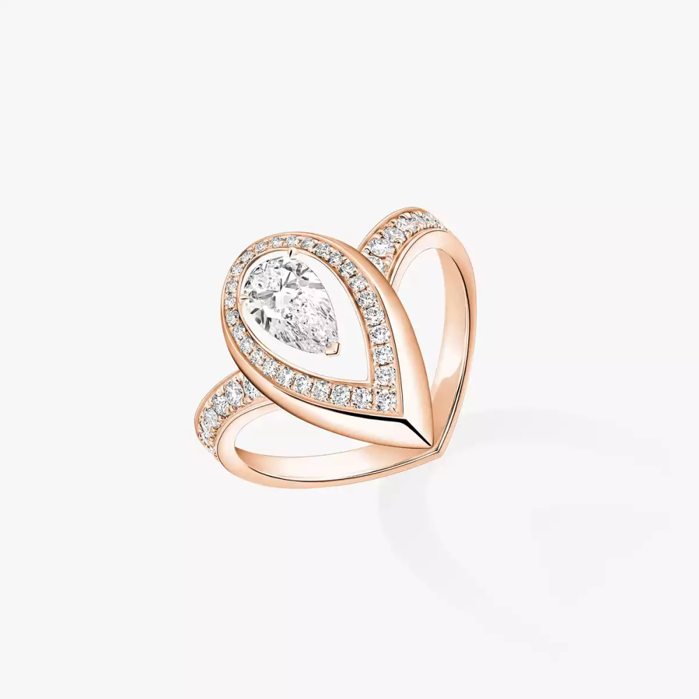 Fiery 0,50ct Bague Diamant Or Rose