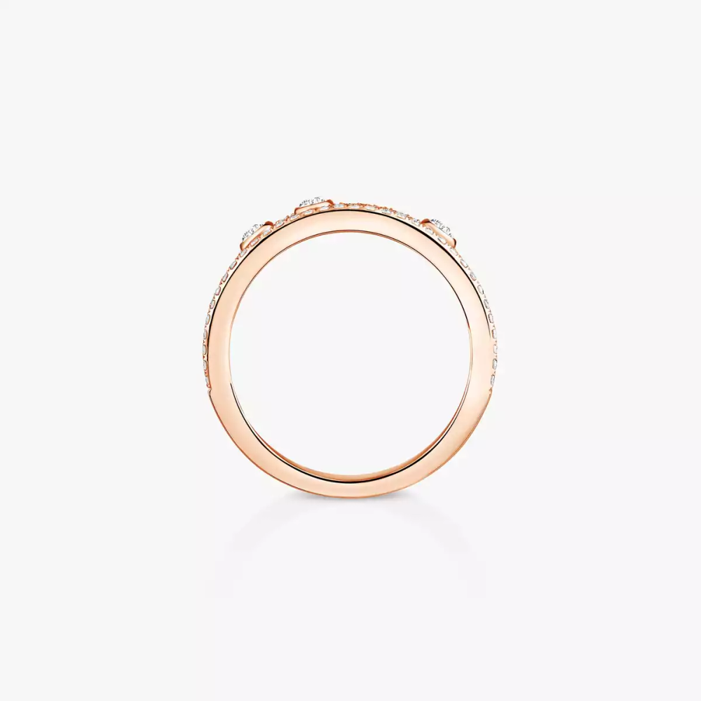 Move Romane Pavé Pink Gold Diamond Ring