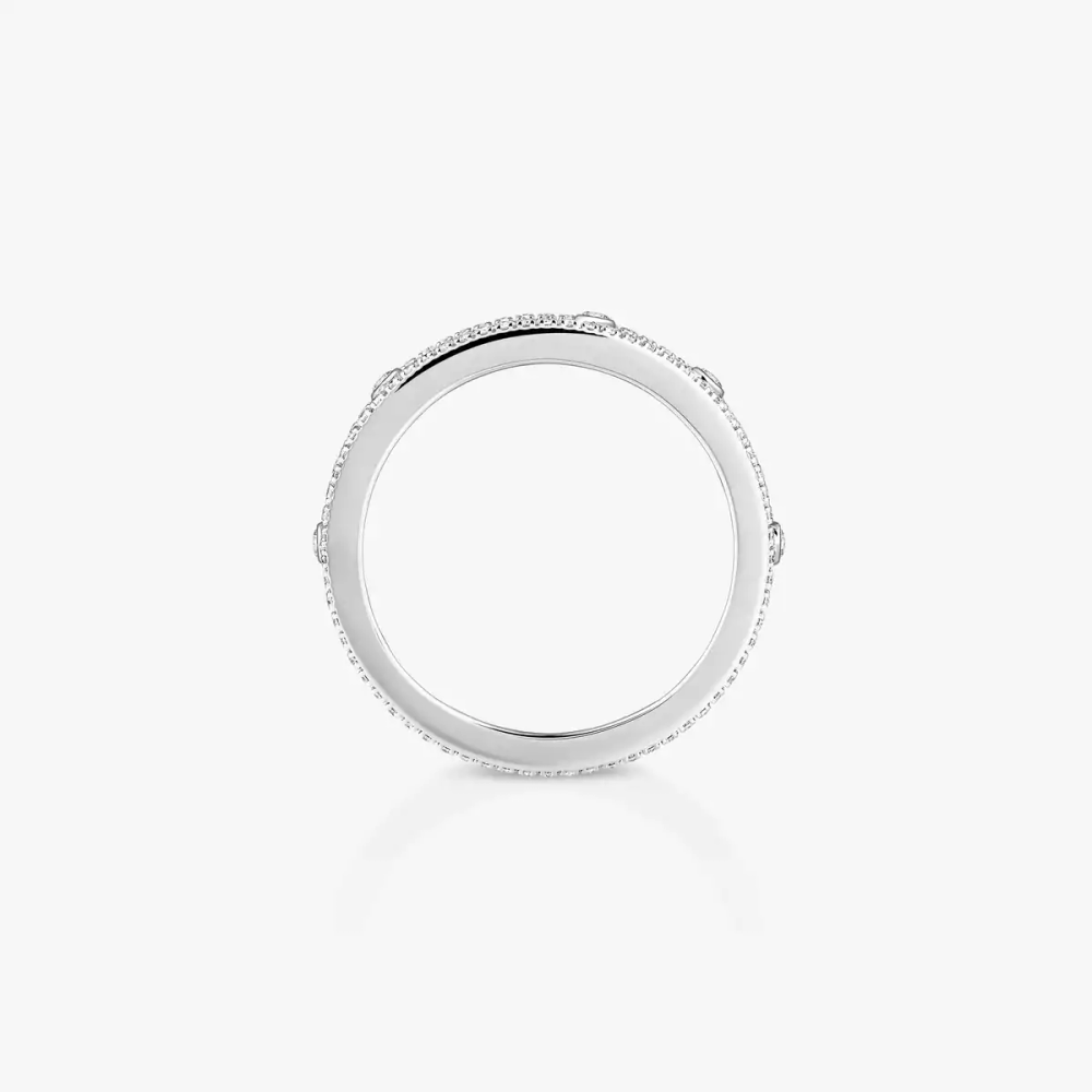 Alliance Move Romane Bague Diamant Or Blanc