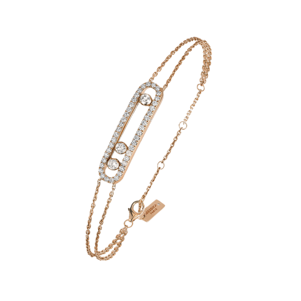 Pink Gold Diamond Bracelet Move Classique Pavé