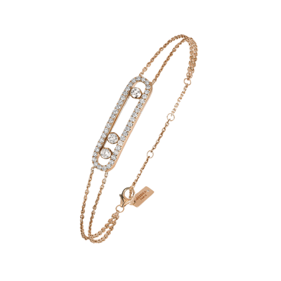 Pink Gold Diamond Bracelet Move Classique Pavé