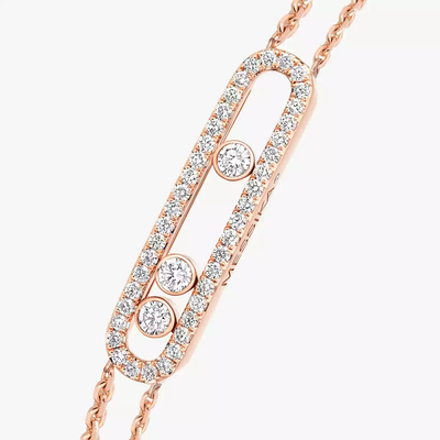 Move Classique Pavé Bracelet Diamant Or Rose