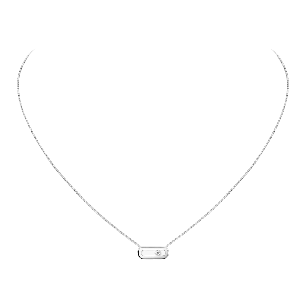 Move Uno White Gold Diamond Necklace