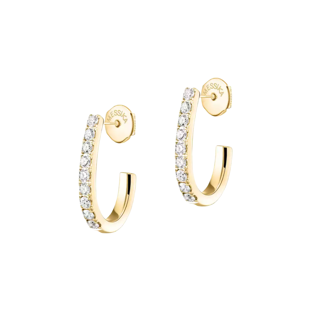 Créoles Gatsby XS Boucles d'oreilles Diamant Or Jaune