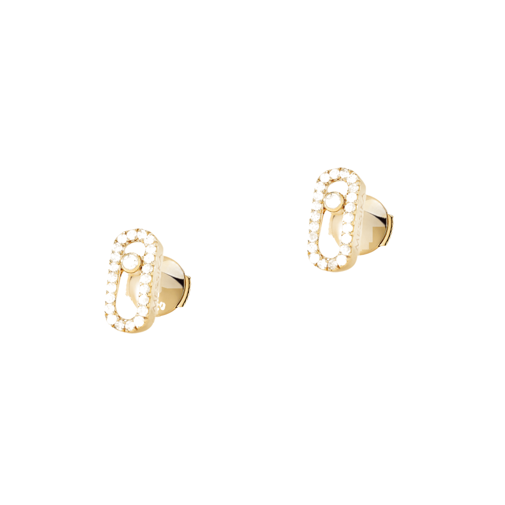 Move Uno Yellow Gold Diamond Earrings
