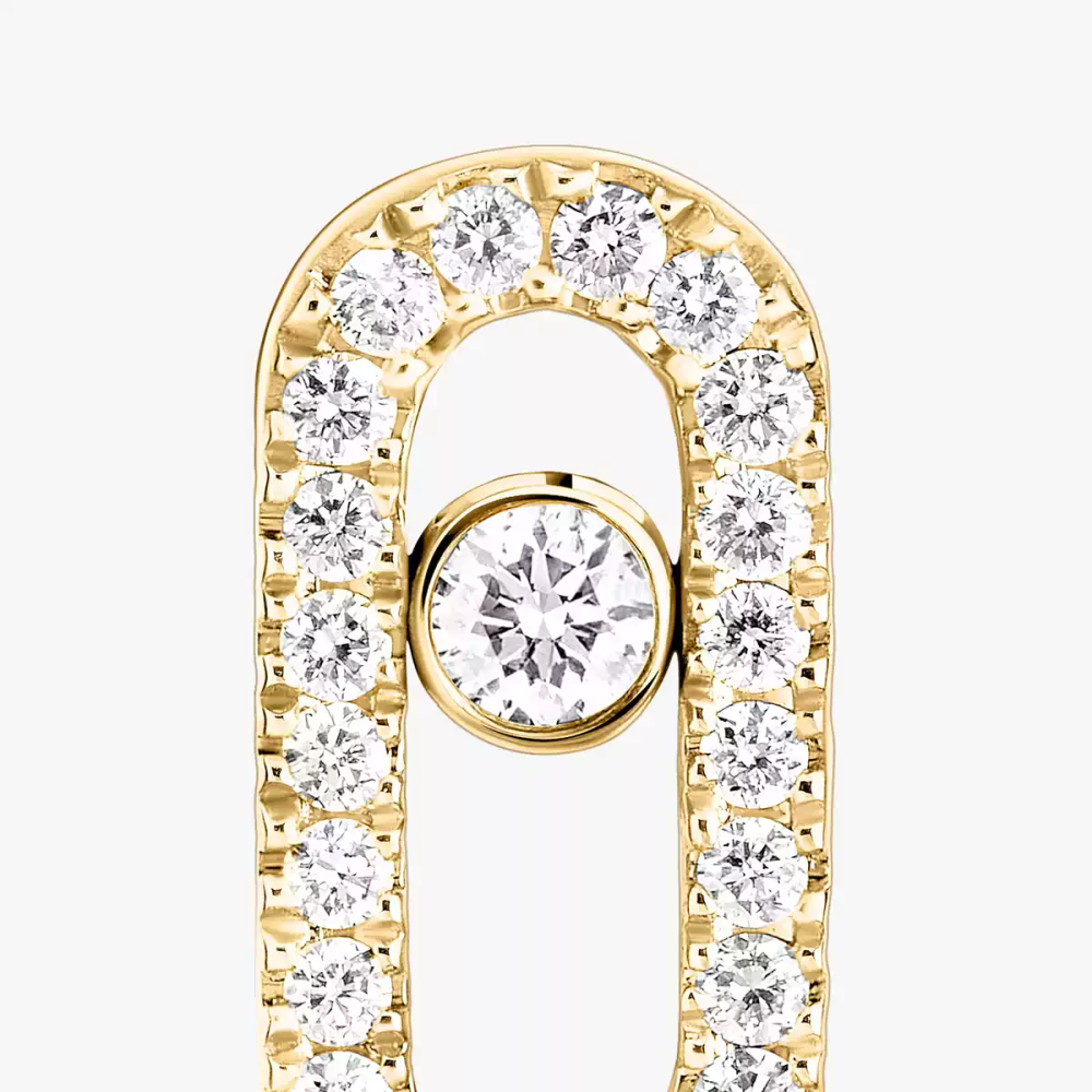 Puces Move Uno Boucles d'oreilles Diamant Or Jaune