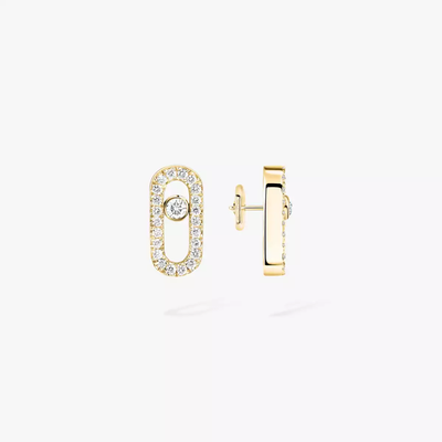 Puces Move Uno Boucles d'oreilles Diamant Or Jaune