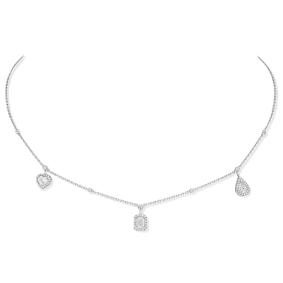 My Twin Trio 3 x 0.15 ct White Gold Diamond Necklace