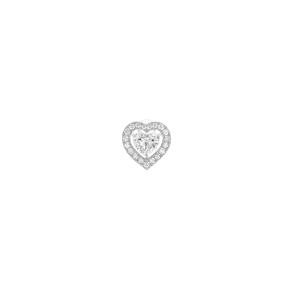 Puce d'Oreille Joy cœur 0,15ct Boucles d'oreilles Diamant Or Blanc