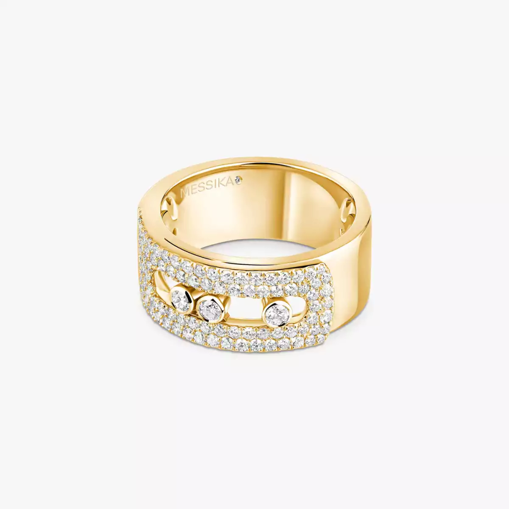 Bague Move Noa GM Pavée Bague Diamant Or Jaune