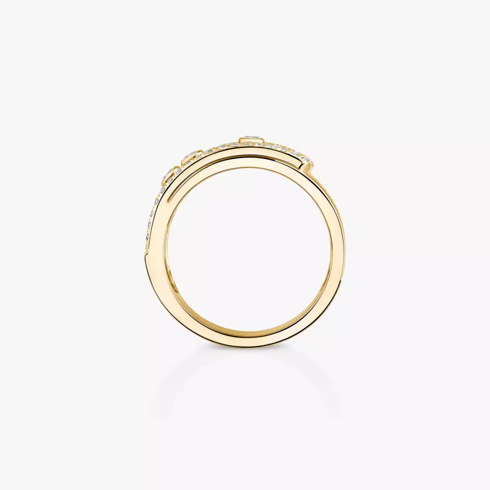 Bague Move Noa GM Pavée Bague Diamant Or Jaune