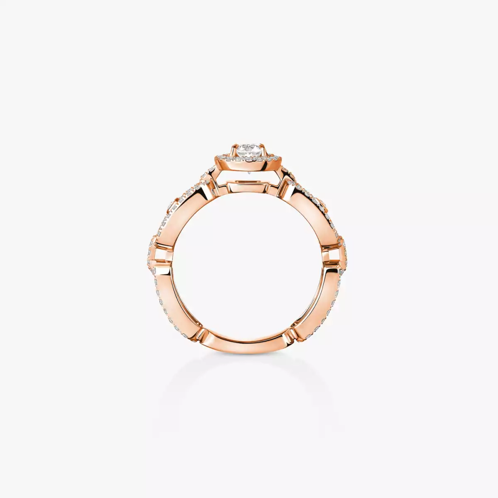 Solitaire Move Link 0,30ct Bague Diamant Or Rose