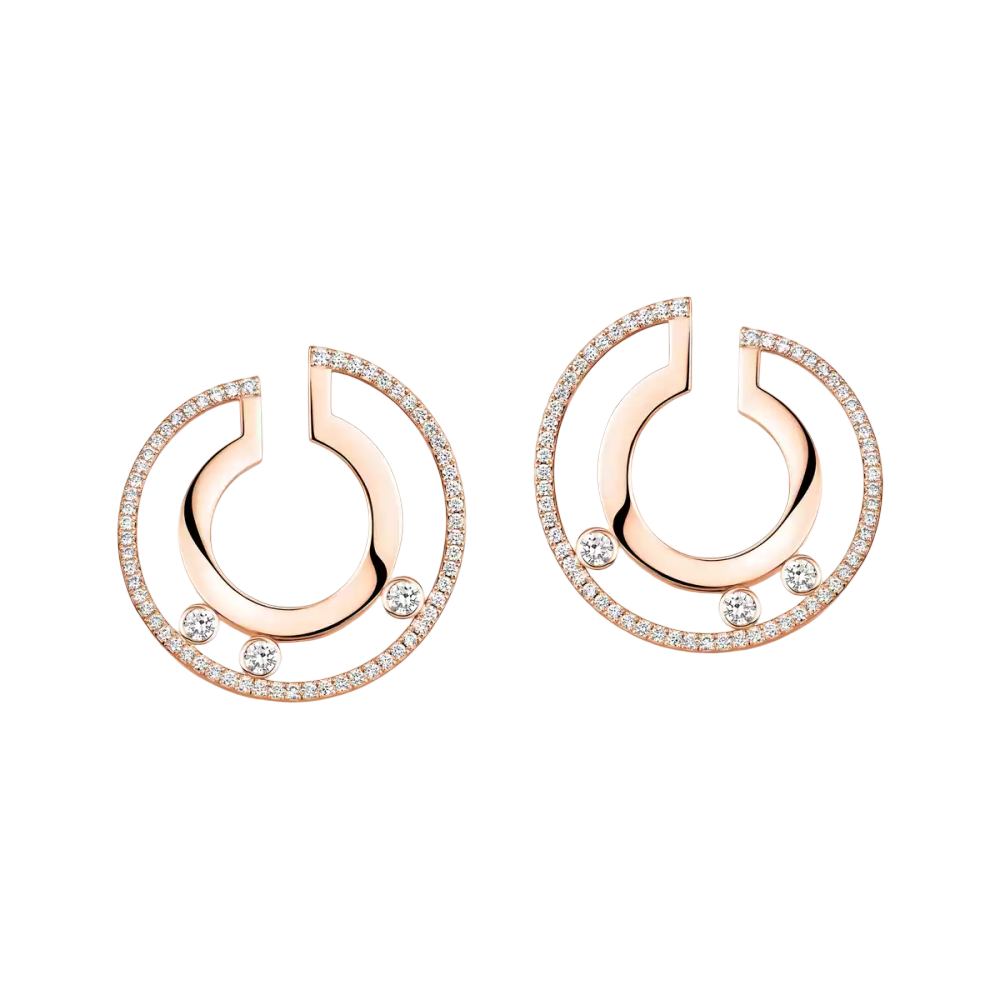 Créoles Move Romane PM Boucles d'oreilles Diamant Or Rose
