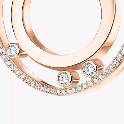 Créoles Move Romane PM Boucles d'oreilles Diamant Or Rose