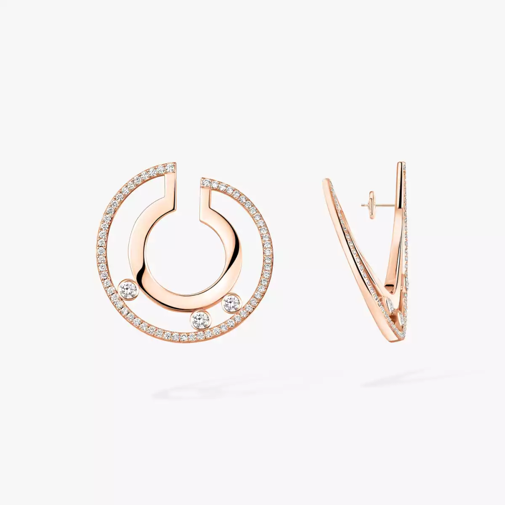 Créoles Move Romane PM Boucles d'oreilles Diamant Or Rose