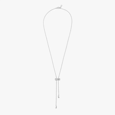 Collier cravate Moderniste Collier Diamant Or Blanc