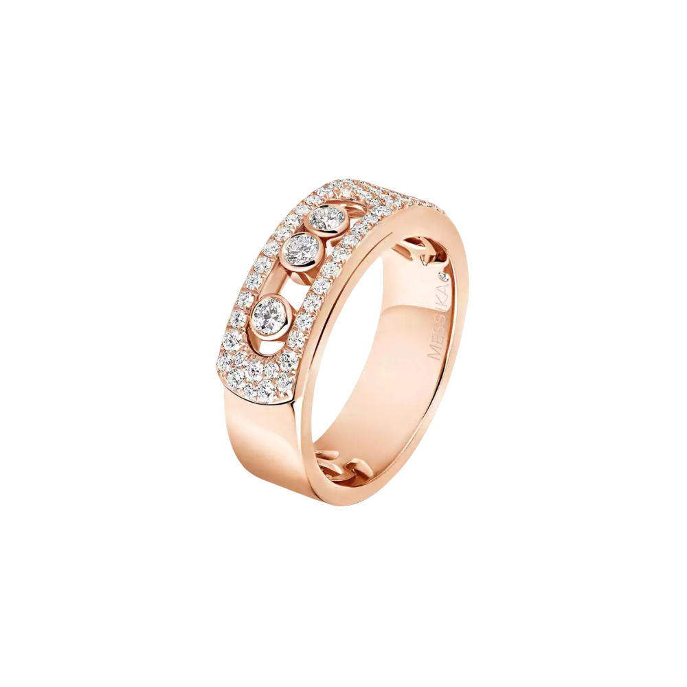 Move Noa Pavée Bague Diamant Or Rose