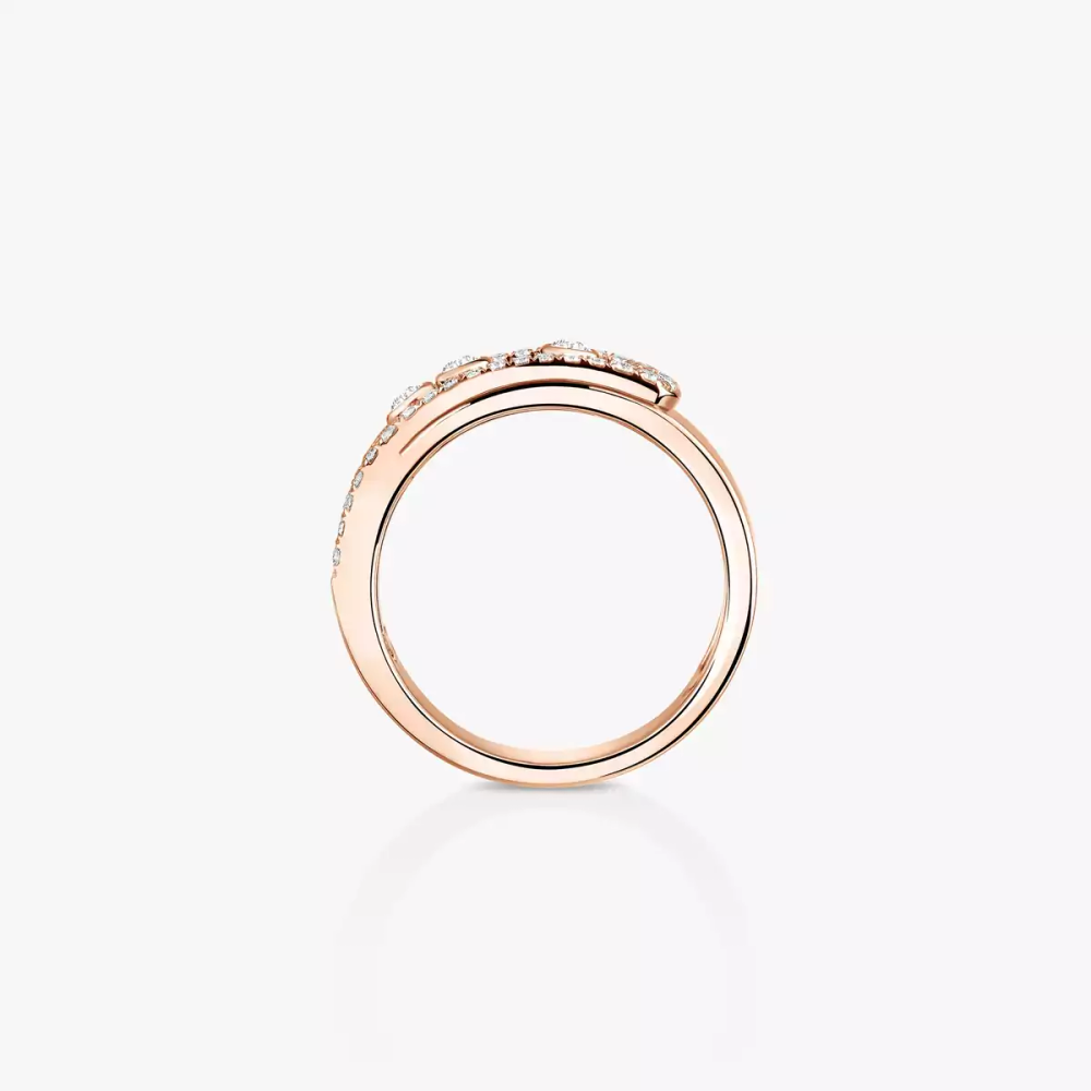 Move Noa Pavée Bague Diamant Or Rose