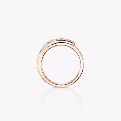 Move Noa Pavée Bague Diamant Or Rose